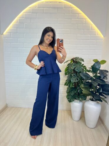 Conjunto Calça e Blusa Peplum de Alcinha - 16752